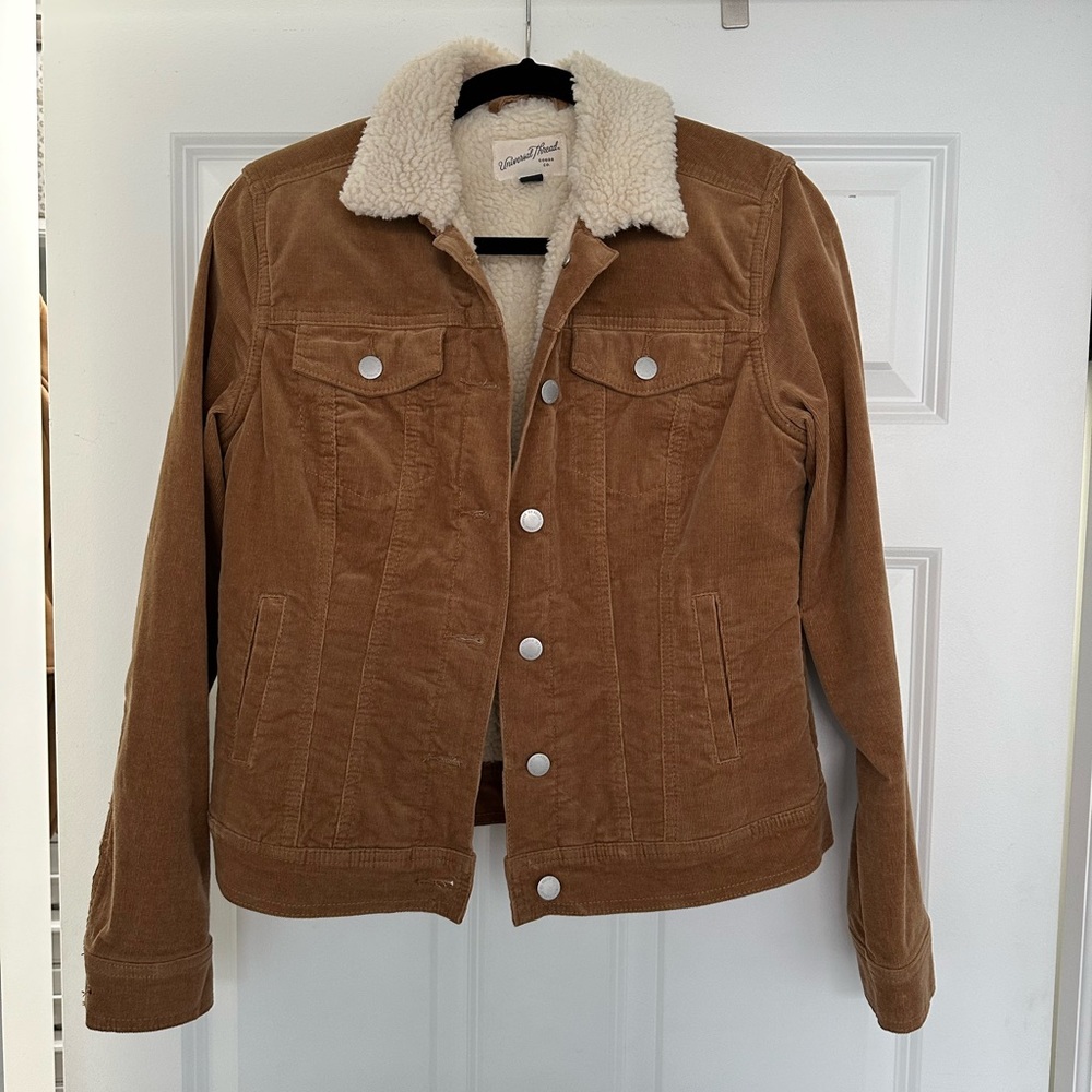 Universal Thread Corduroy Sherpa-lined Jacket - Size Small